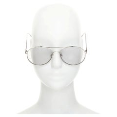GENTLE MONSTER Ranny Ring 02 silver stainless steel titanium aviator sunglasses