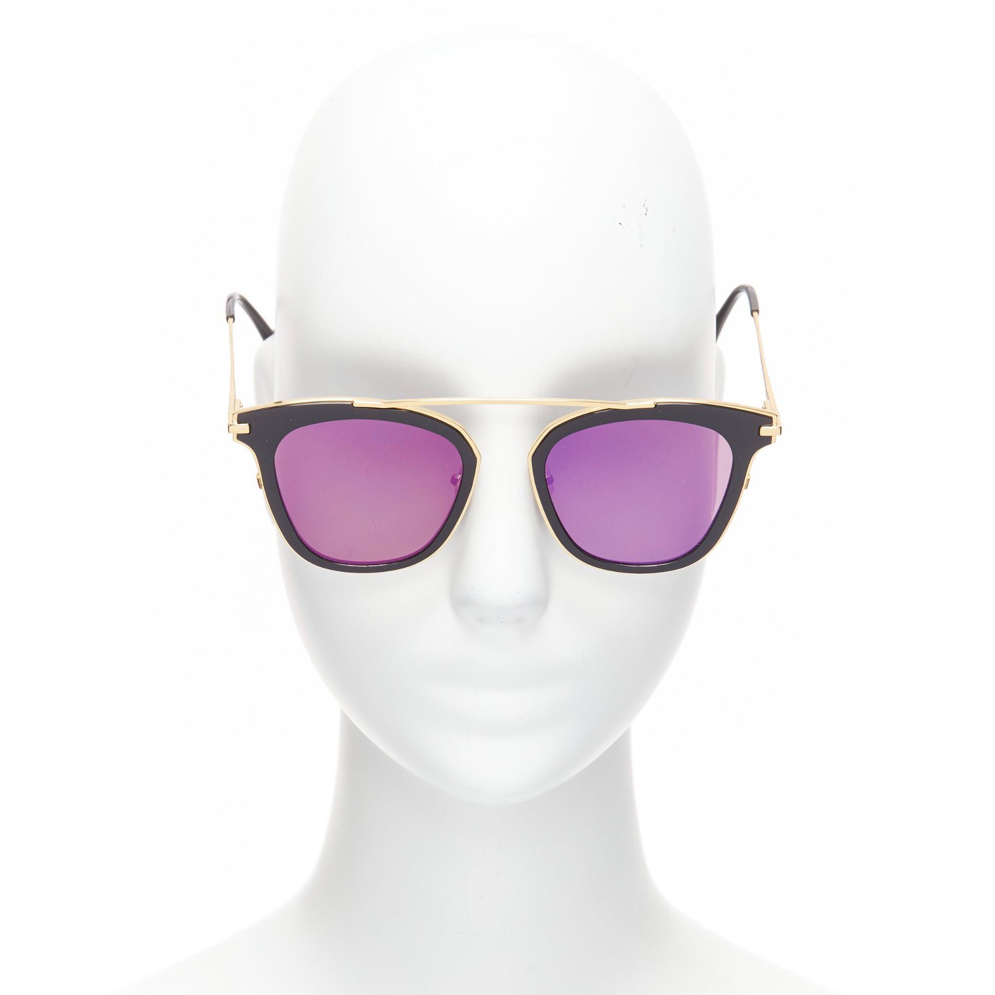 Occhiali da sole GENTLE MONSTER TOME Supernature oro nero cateye riflettente viola
Riferimento: NKLL/A00081
Marchio: Mostro Gentile
Collection'S: TOME
Materiale: Plastica
Colore: nero, viola
Modello: Tinta unita
Prodotto in: