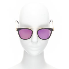 GENTLE MONSTER TOME Supernature gold black cateye reflective purple sunglasses