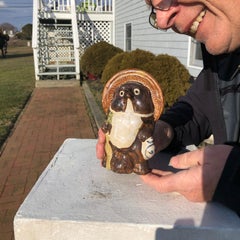 Grande cloche artisanale japonaise Tanuki émaillée à la main, faite main