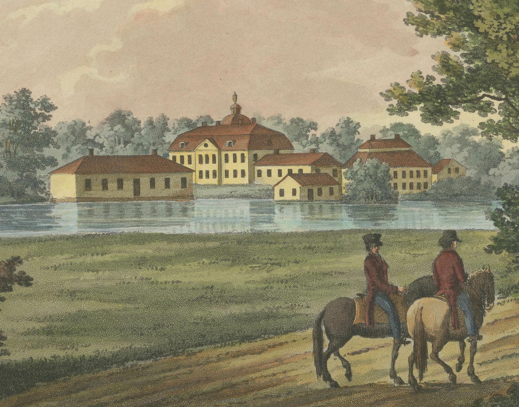 Sanfte Ruhe in Österby: Eine Aquatinta von Ulrik Thersner aus dem Jahr 1824 im Zustand „Gut“ im Angebot in Langweer, NL