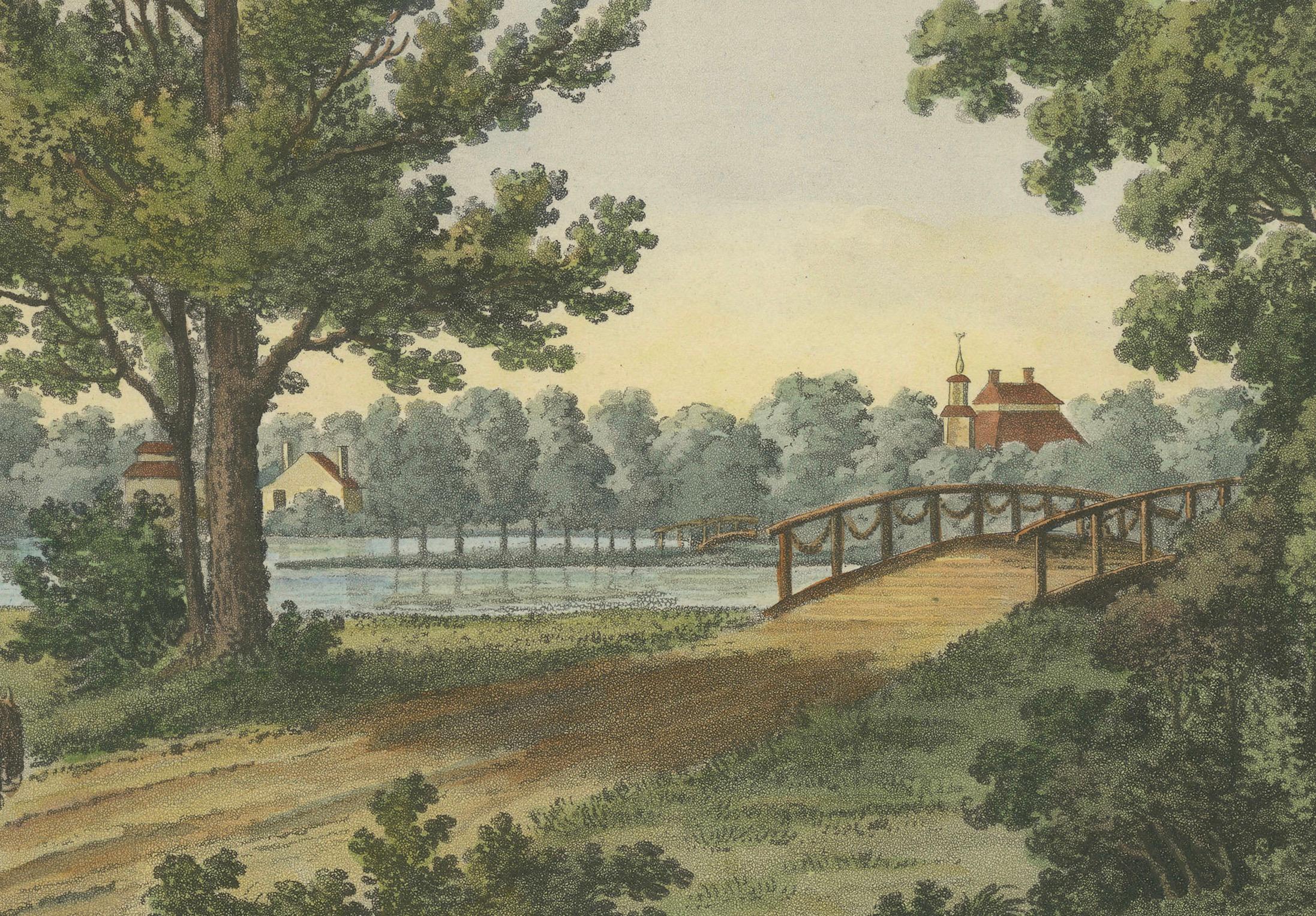 Early 19th Century Gentle Repose at Österby: An 1824 Aquatint by Ulrik Thersner For Sale