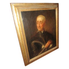 Gentleman Dressed in Armour Framed Oil on Canvas