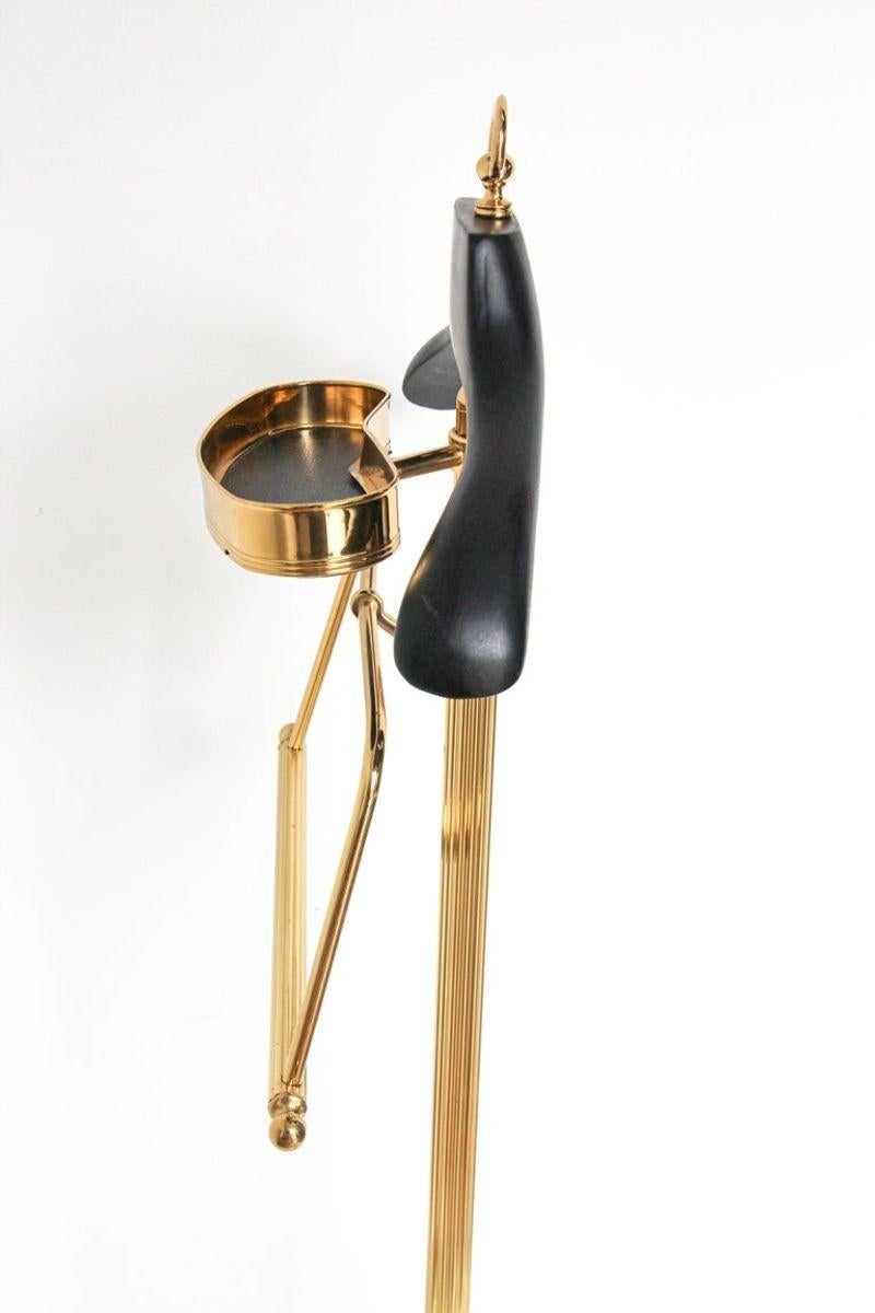 20th Century Gentleman Elegant Brass Valet Maison Jansen Made in Italy