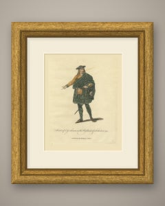 Gentleman in the Highlands of Scotland in 1745, Jefferys Costume Plate, 1757