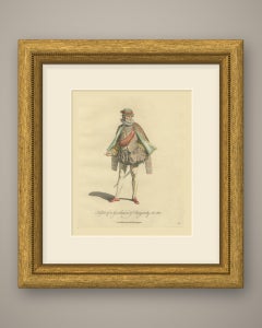 Gentleman of Burgundy in Striped Doublet and Lined Cloak, Costume of 1581, 1757