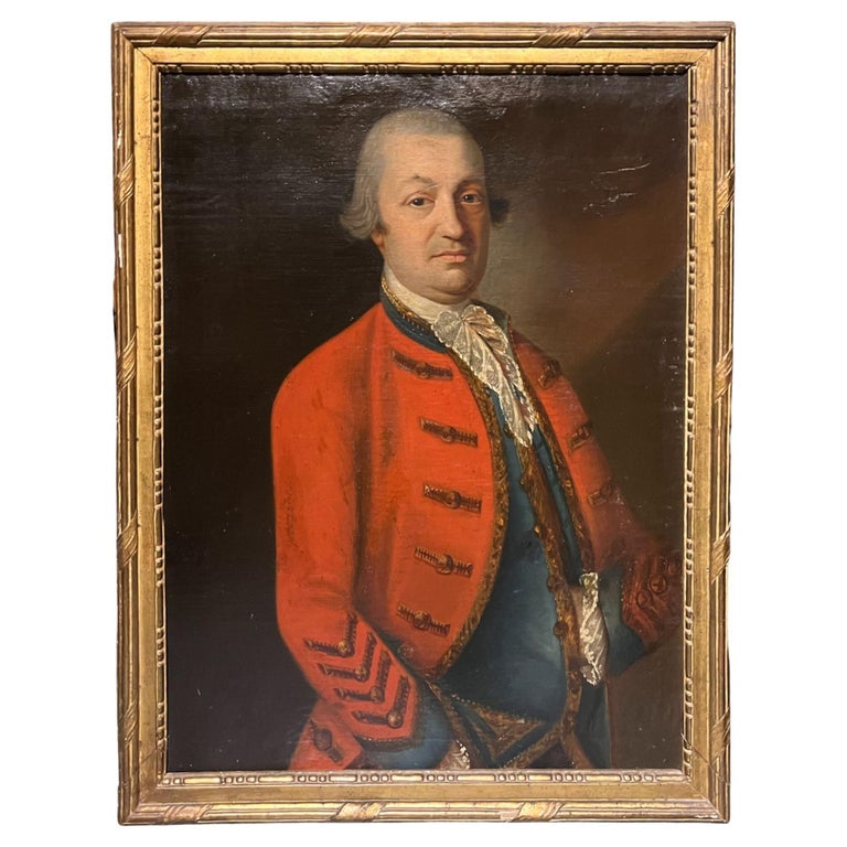 Gentleman oil painting on canvas For Sale at 1stDibs