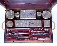 Gentleman or Officer Sterling Silver Travel Set, France, Mid-19th Century