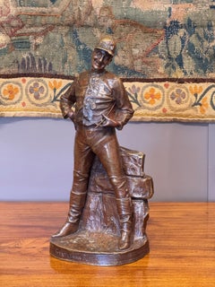 “Gentleman Rider” Bronze by George Van Der Straeten (1856–1928)