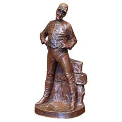 “Gentleman Rider” Bronze by George Van Der Straeten (1856–1928)