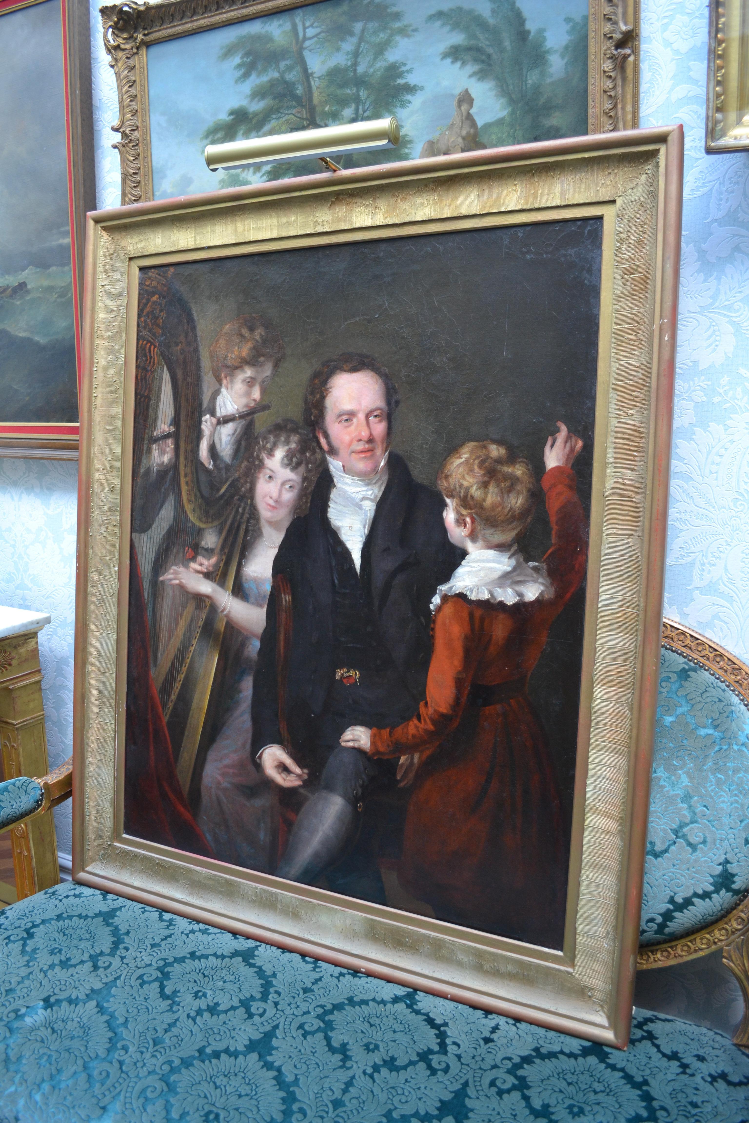 Gentleman with his Three Children by 18th Century English Artist John Opie For Sale 3