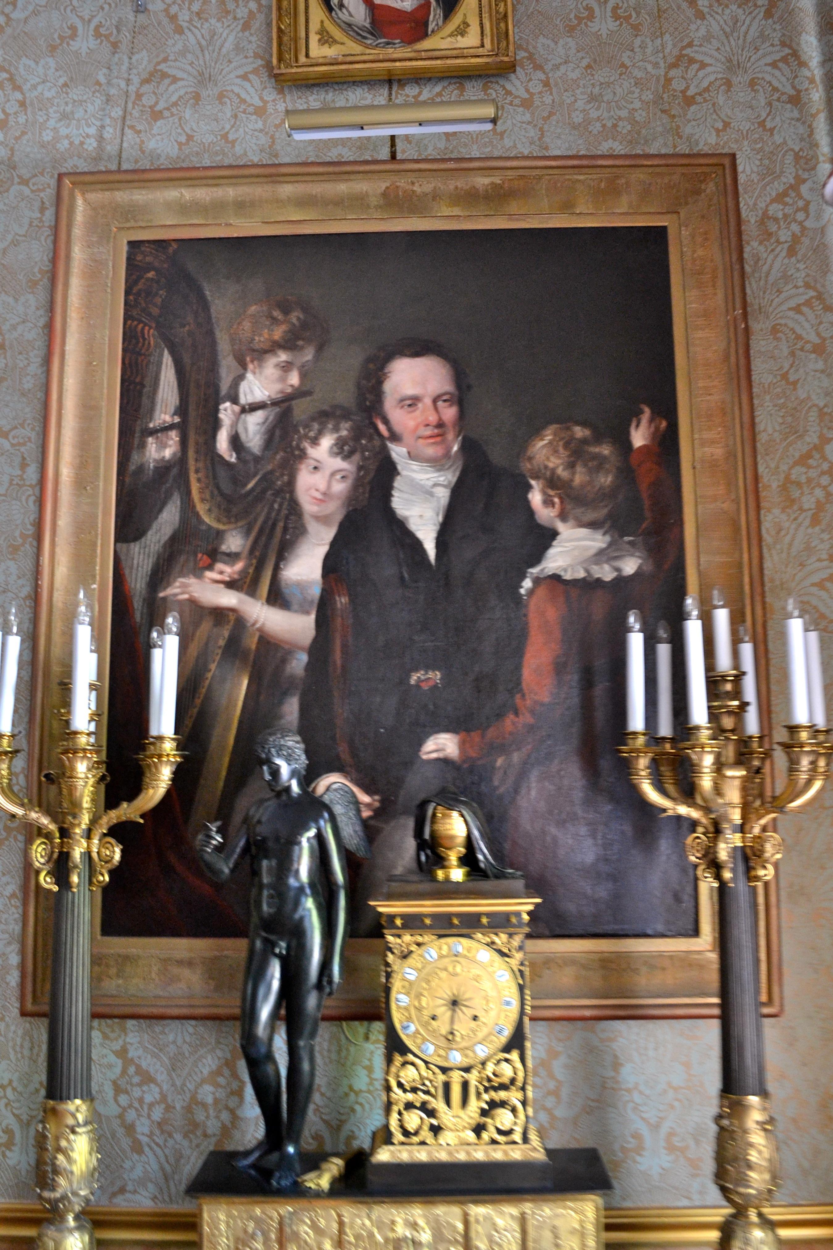Gentleman with his Three Children by 18th Century English Artist John Opie For Sale 3