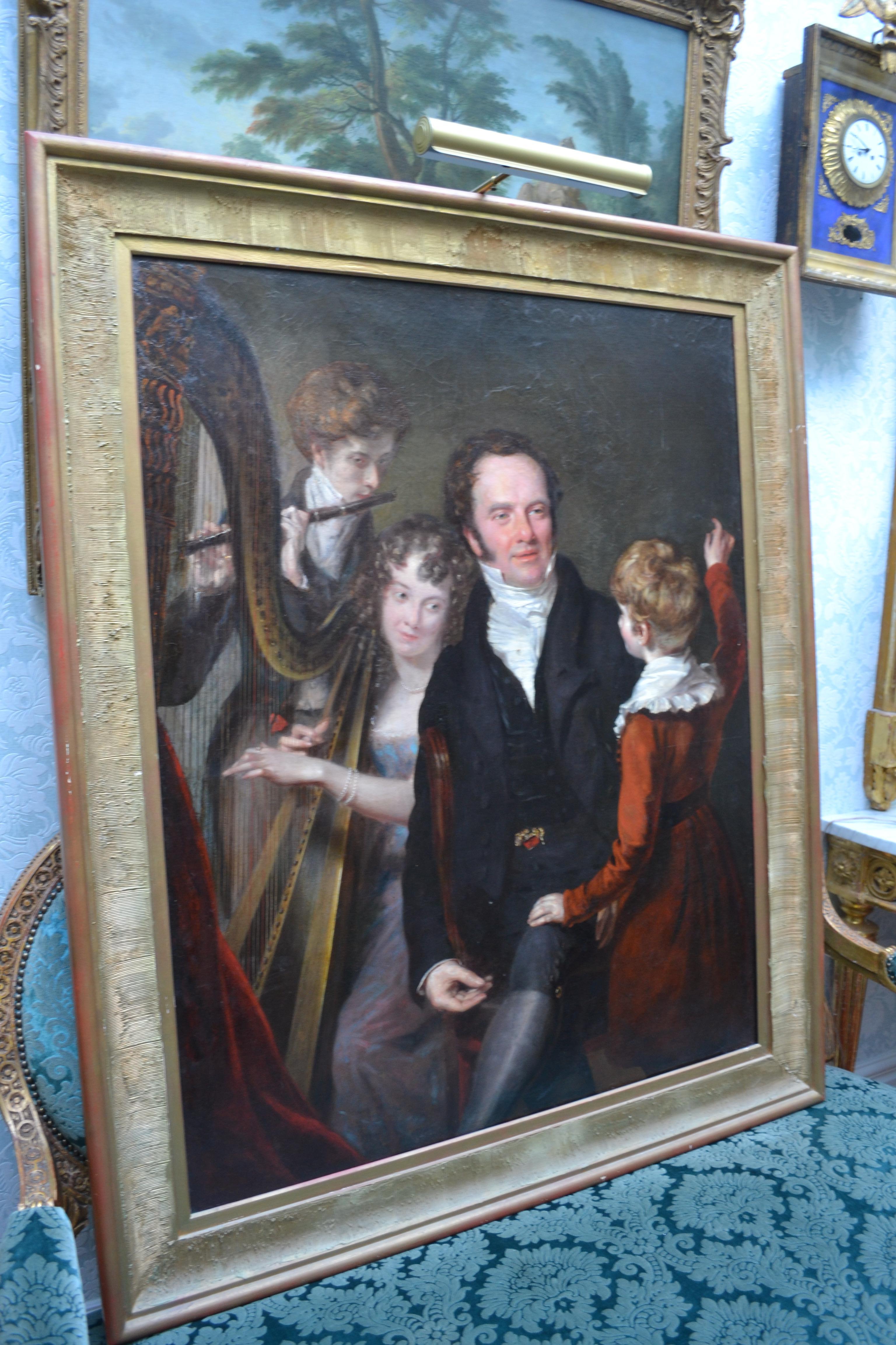 Gentleman with his Three Children by 18th Century English Artist John Opie For Sale 4