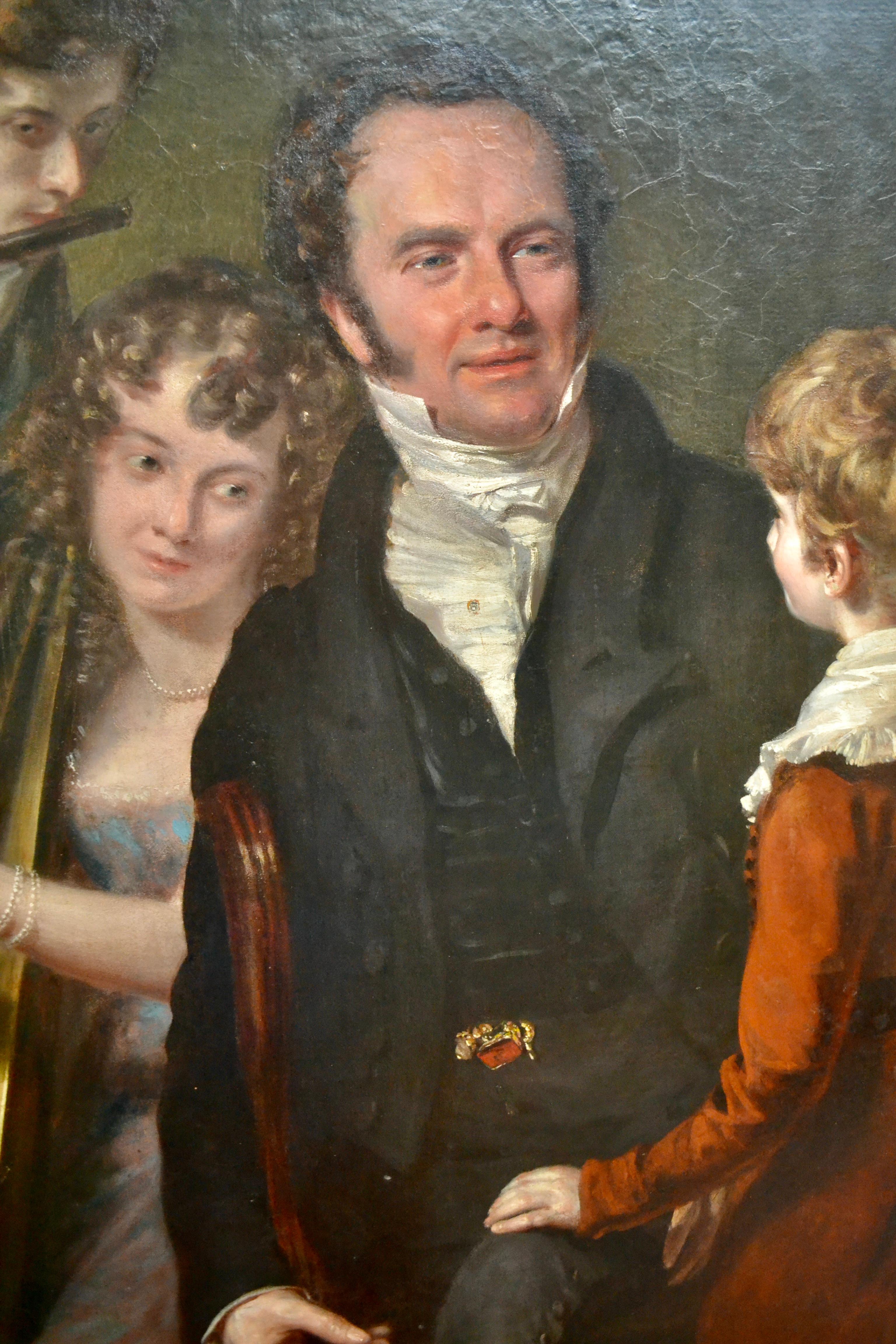 Gentleman with his Three Children by 18th Century English Artist John Opie For Sale 7