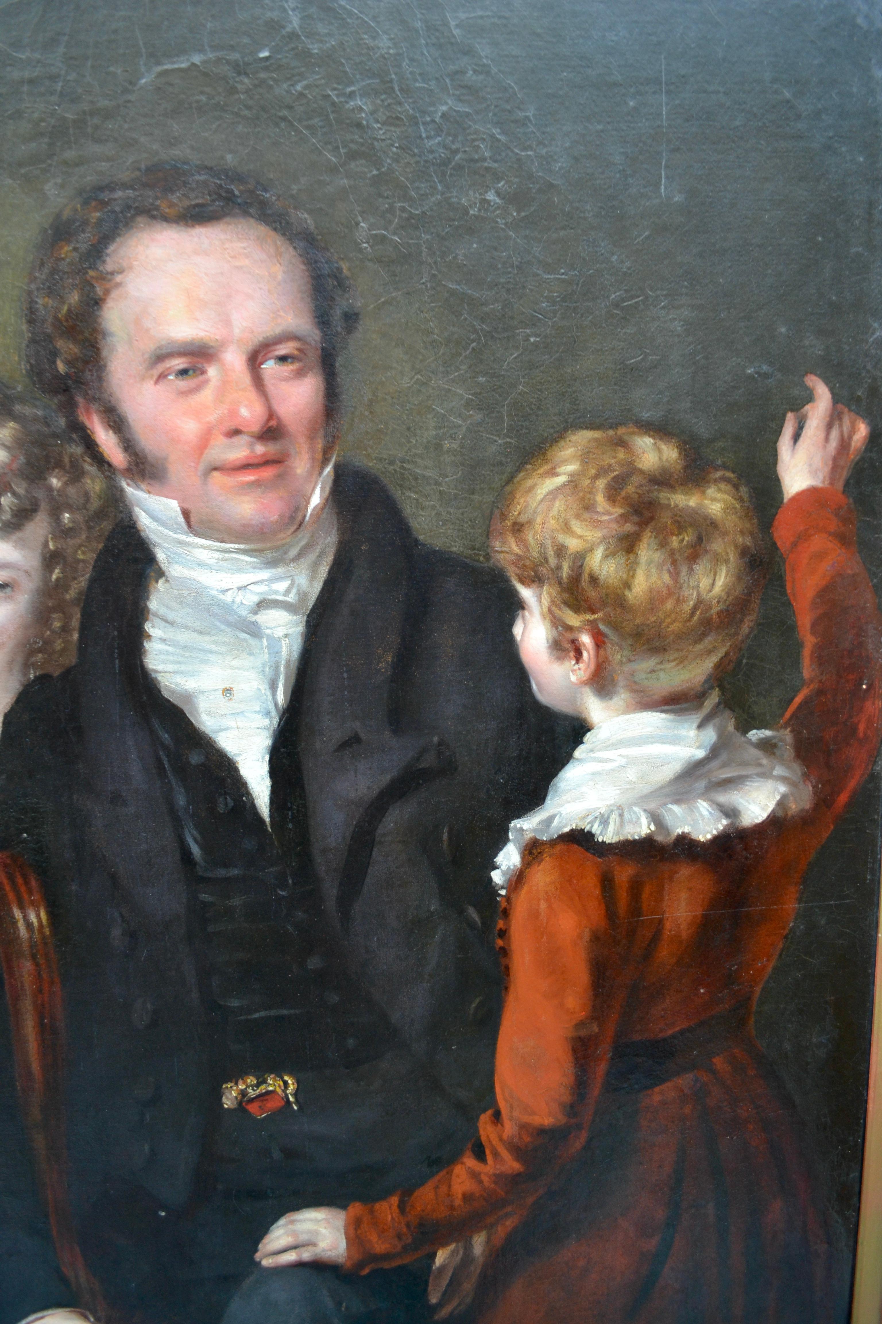 Gentleman with his Three Children by 18th Century English Artist John Opie For Sale 9