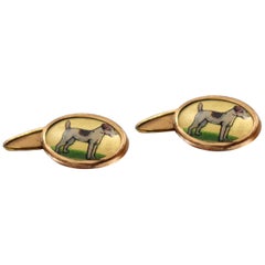 Vintage Gentleman's Art Deco Novelty Cufflinks, circa 1940s