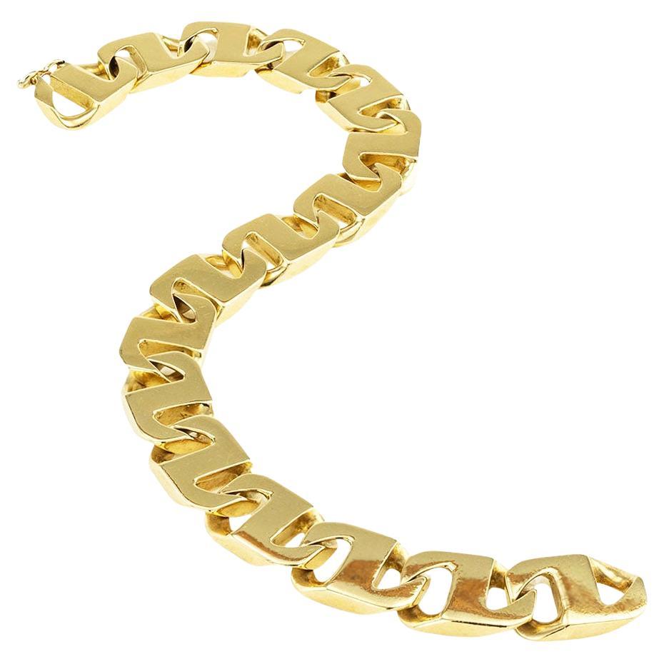 Gentleman's Curb Link Yellow Gold Link Bracelet