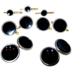 Gentleman's Full Dress Set with Onyx and Gold, circa 1935