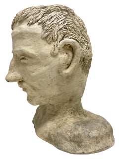 Gentleman's Head Bust German Vintage Hand Made Sculpture