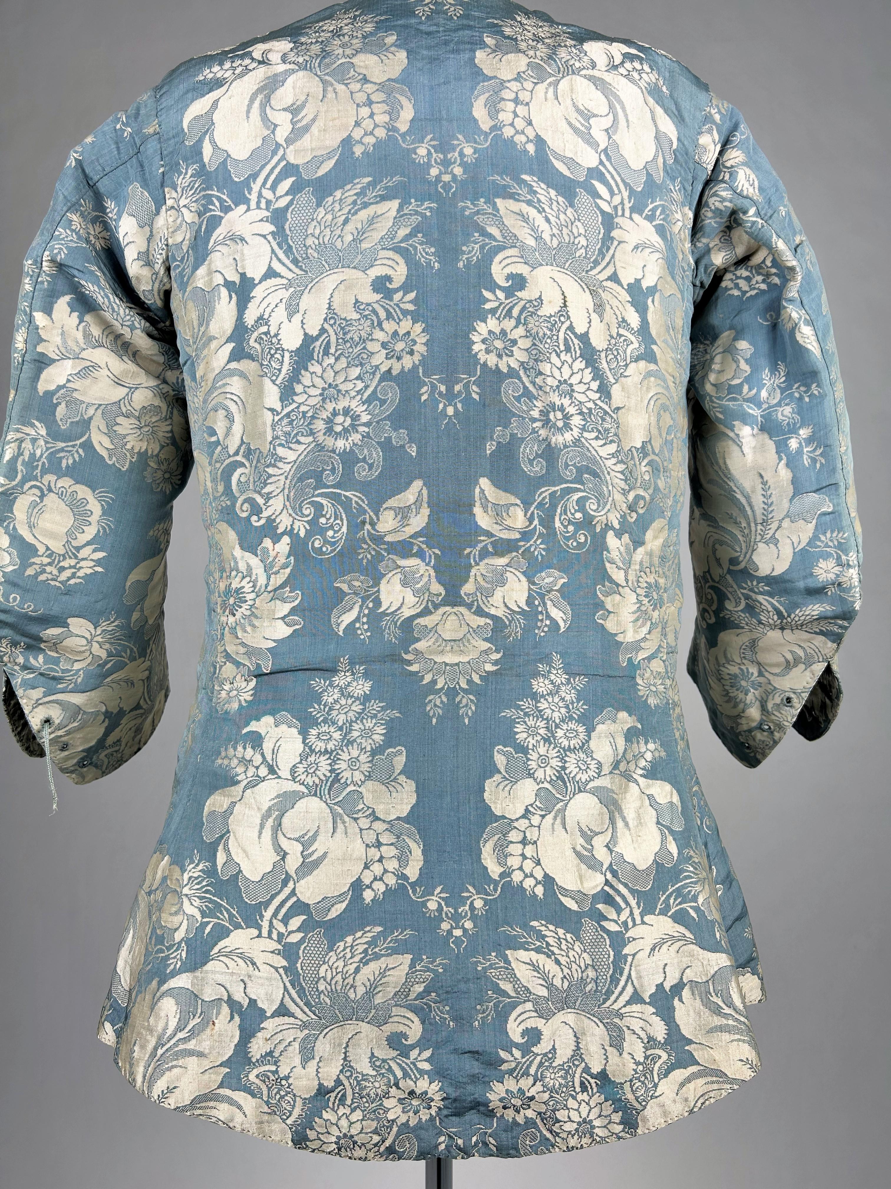 Gentleman's jacket in silk lampas - Holland Circa 1730-1740 For Sale 5