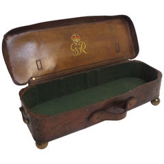 Used Gentleman's Leather Ammo Box, English 19th Century