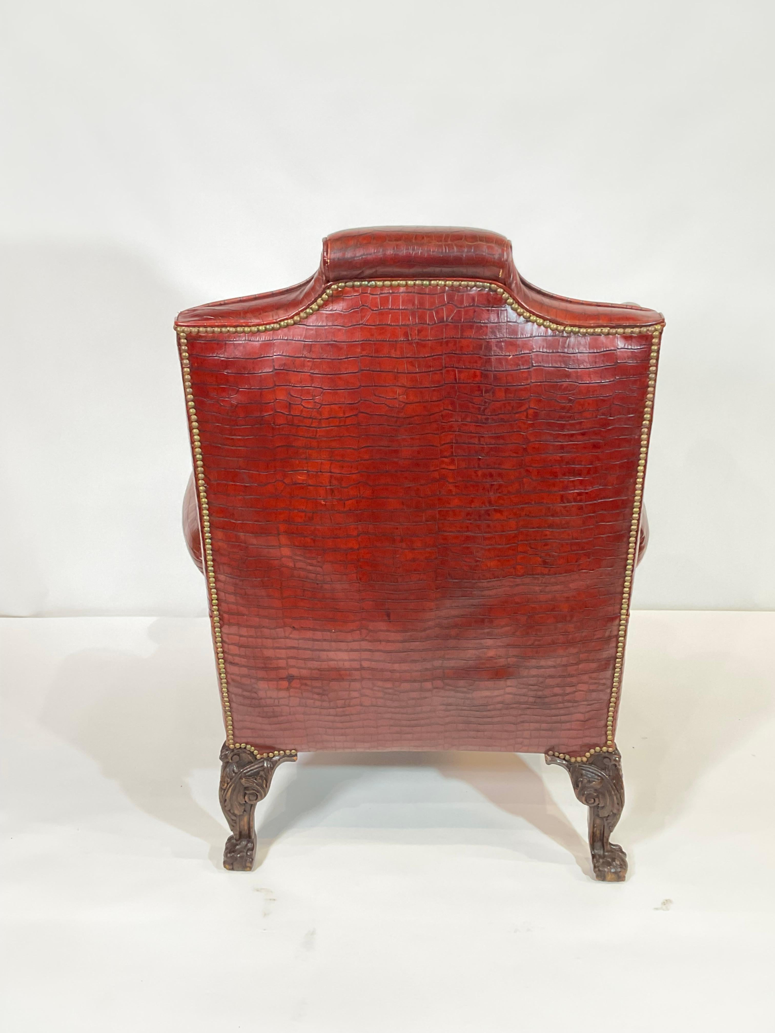 Contemporary Gentleman’s Library Chair For Sale
