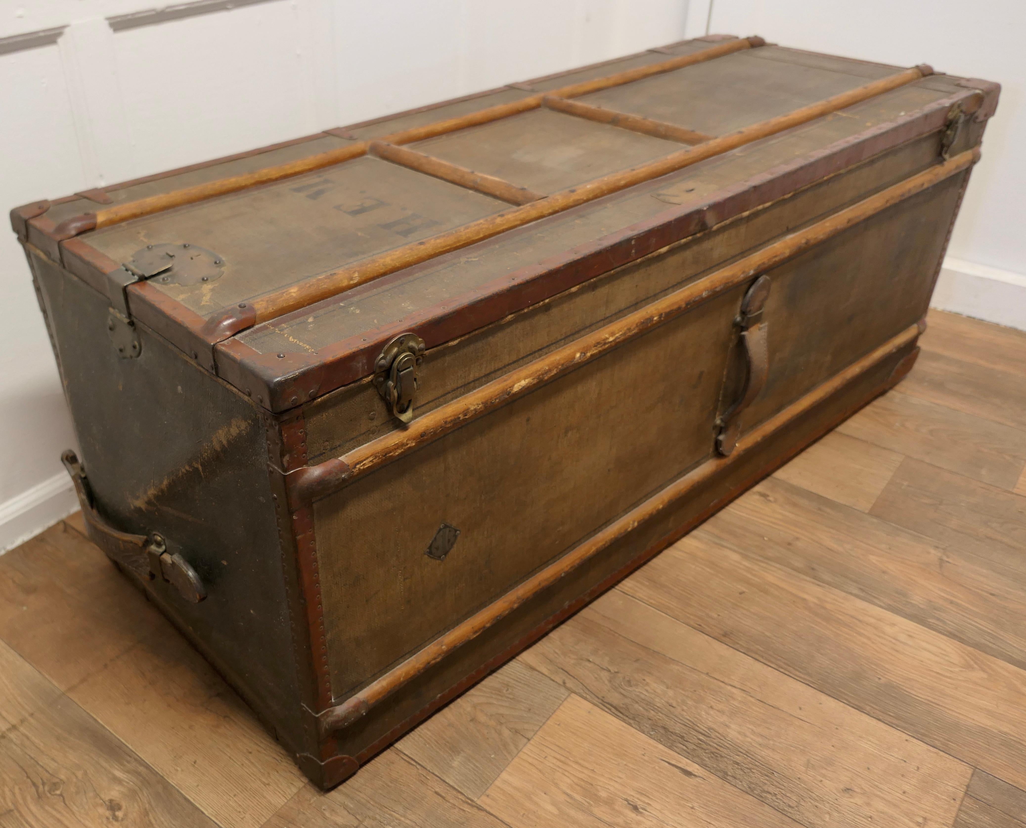 Canvas Gentleman’s Portmanteau, Steamer Trunk by Morits Madler, Safari Wardrobe