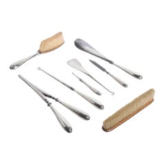 Gentleman’s Silver and Silver-Plated Grooming and Vanity Set, 20th Century