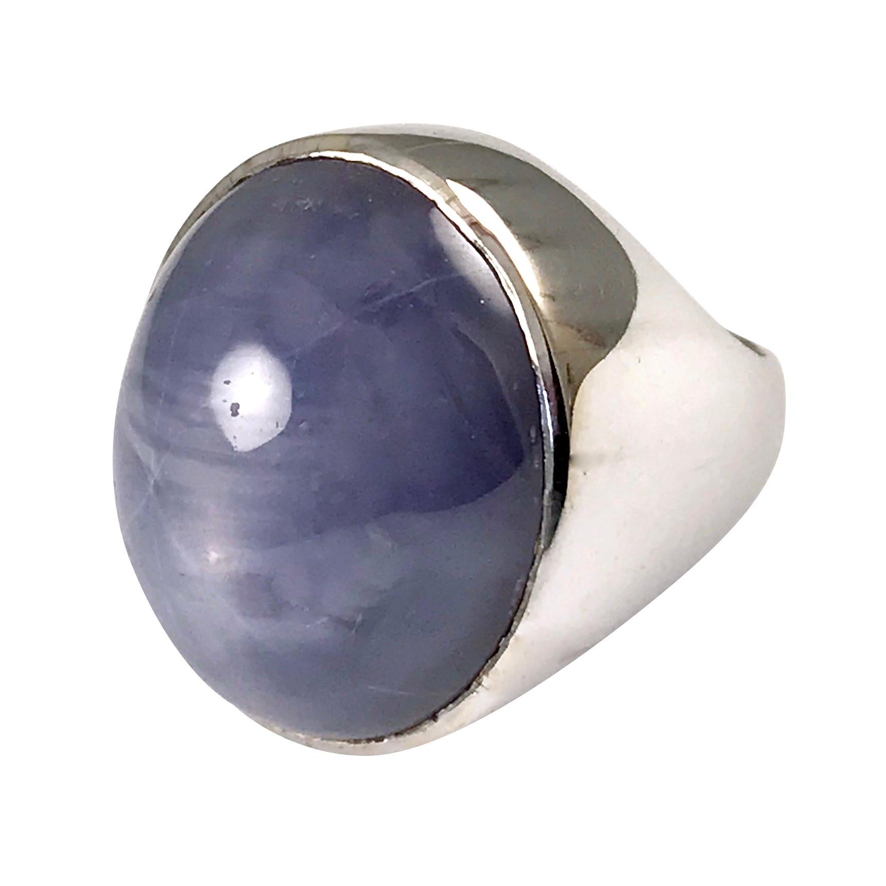 Gentleman's Star Sapphire Ring, AIG Certified at 1stDibs