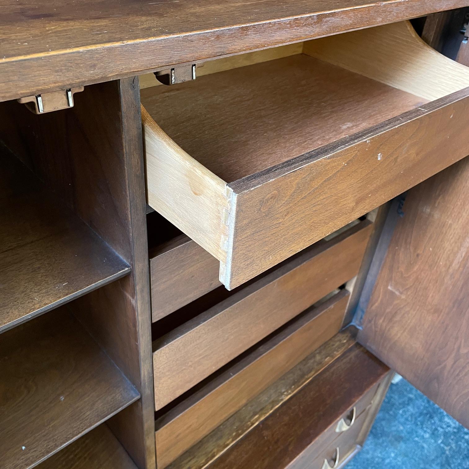 Mid-20th Century Gentlemen Bachelor Cabinet Broyhill Brasilia Dresser 1960s Mid-Century Armoire