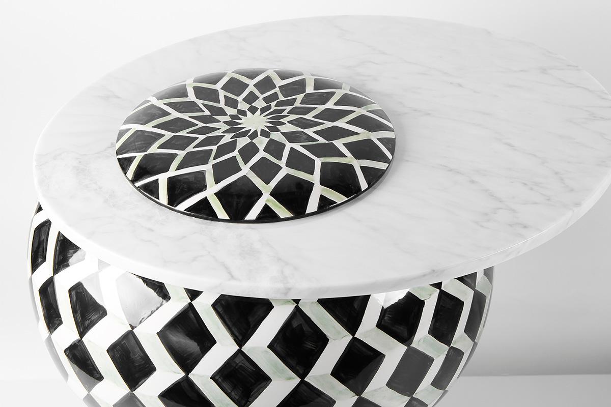 Gentlemen Table, Ceramic Body by Sayar & Garibeh for House of Today In New Condition For Sale In Beirut, Beirut District
