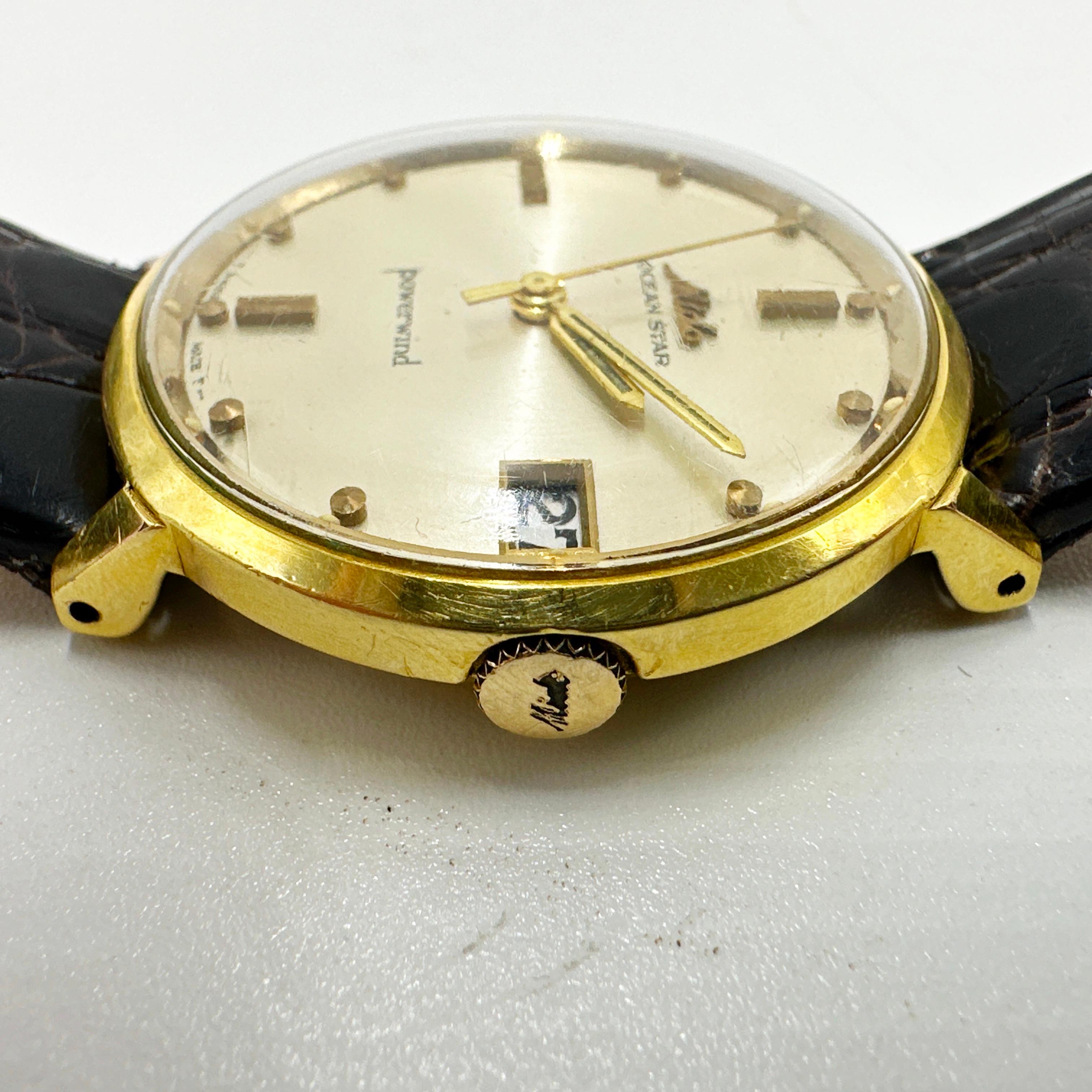 Gentlemen's 1960s MIDO Ocean Star Powerwind Vintage Swiss Automatic Watch. For Sale 1