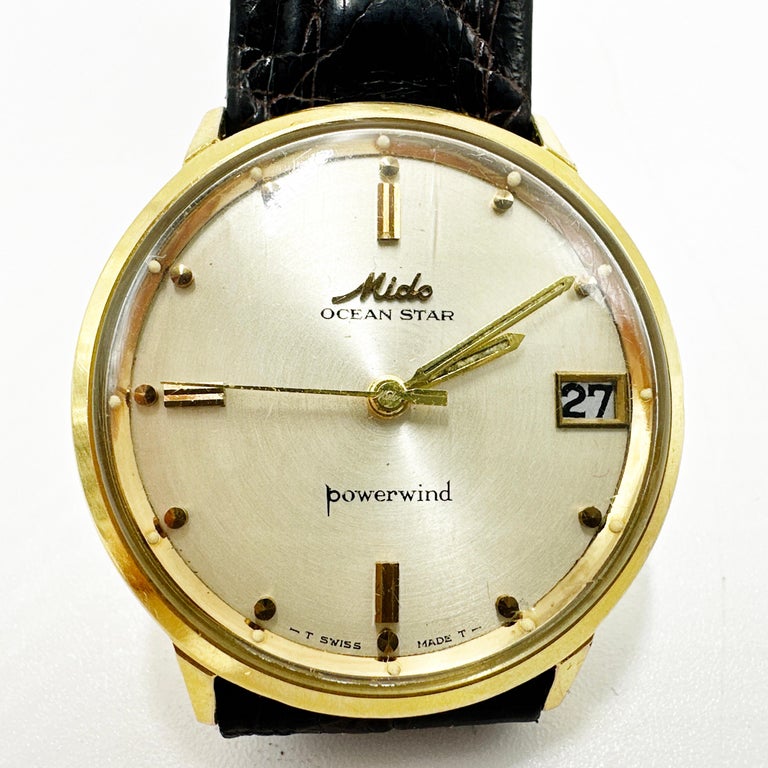 Montre Femme Vintage Mido Ocean Star Powerwind Des Années 1950 - Mécanique, Bracelet Métal