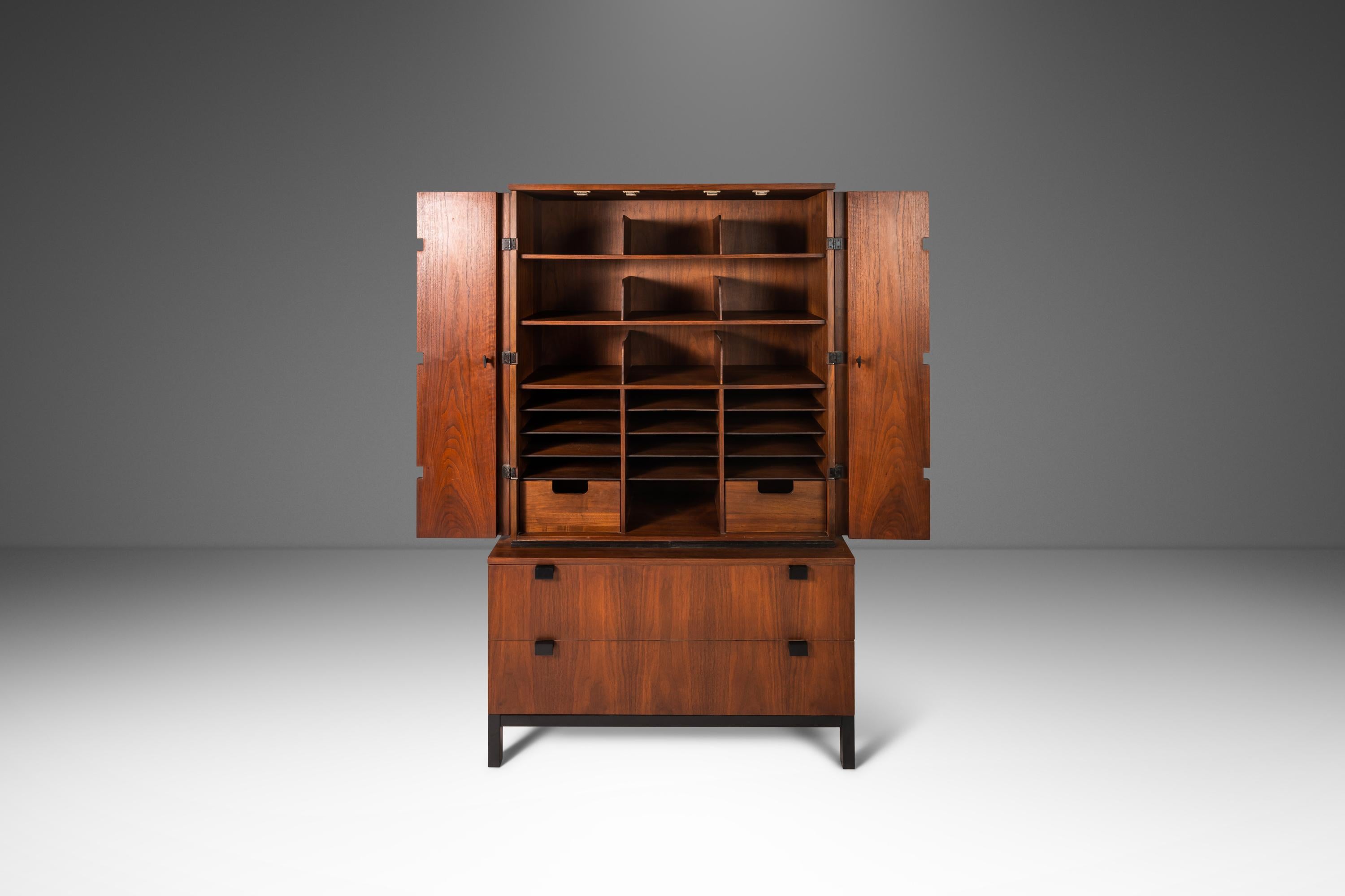 Mid-Century Modern Gentlemen's Chest / Dresser in Walnut by Milo Baughman for Directional, c. 1960s
