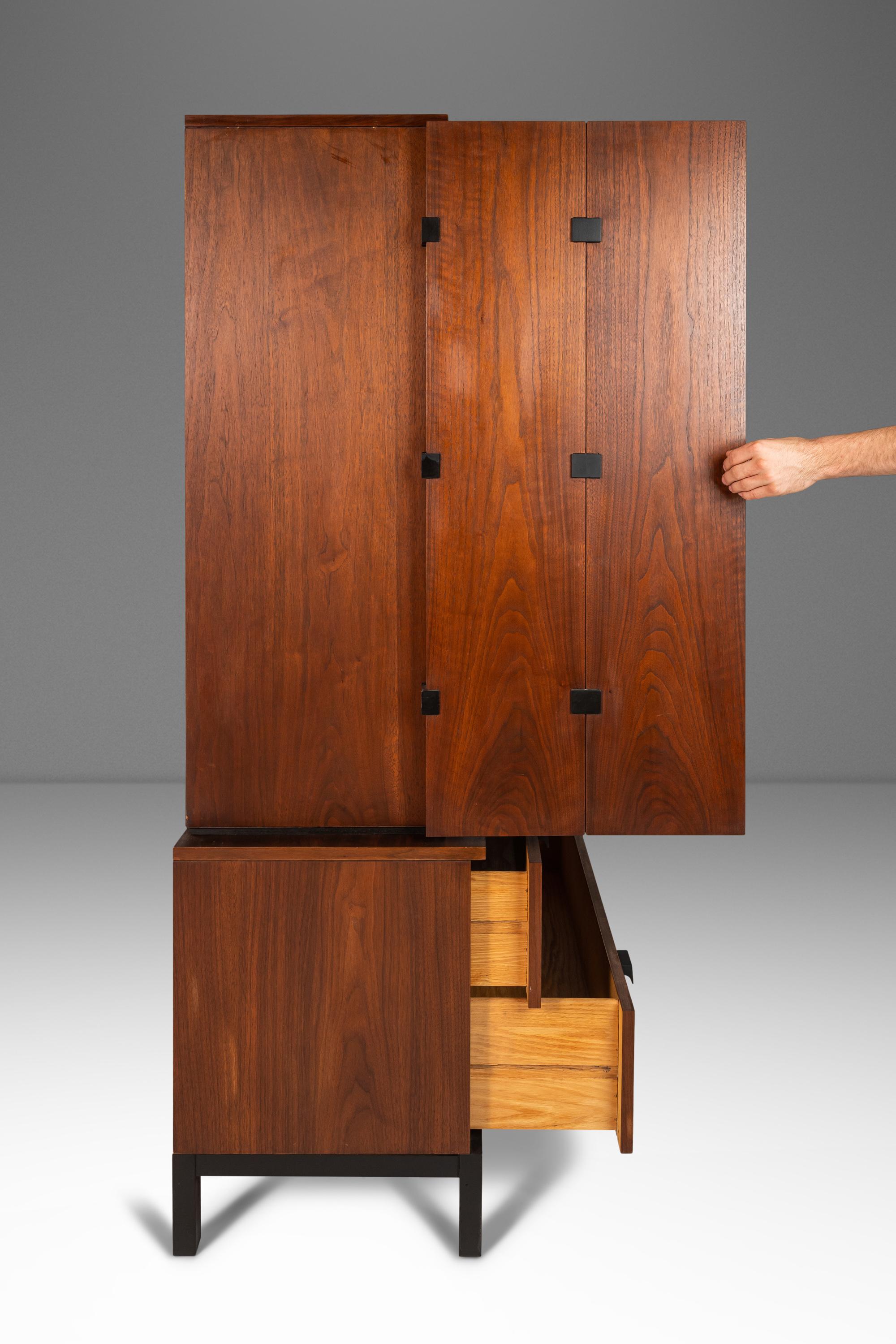 Gentlemen's Chest / Dresser in Walnut by Milo Baughman for Directional, c. 1960s 2