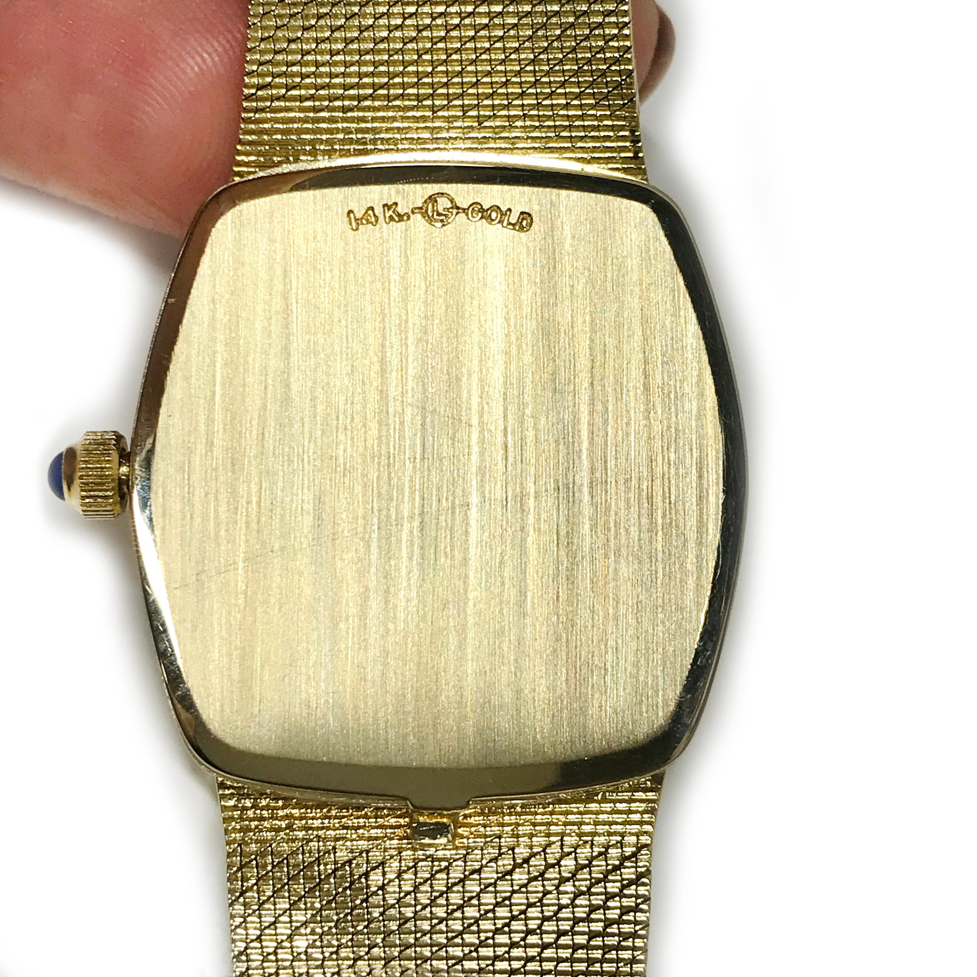 Longines Gelbgold-Armbanduhr, ca. 1980er Jahre im Angebot 3