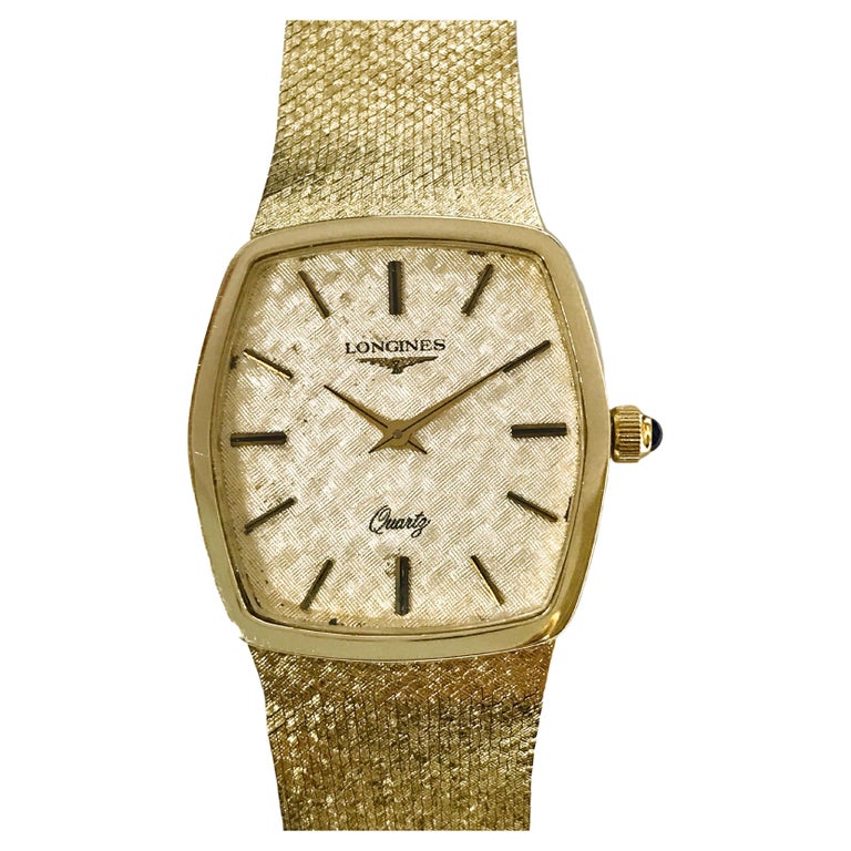 Longines Yellow Gold Wristwatch, Circa 1980s For Sale at 1stDibs