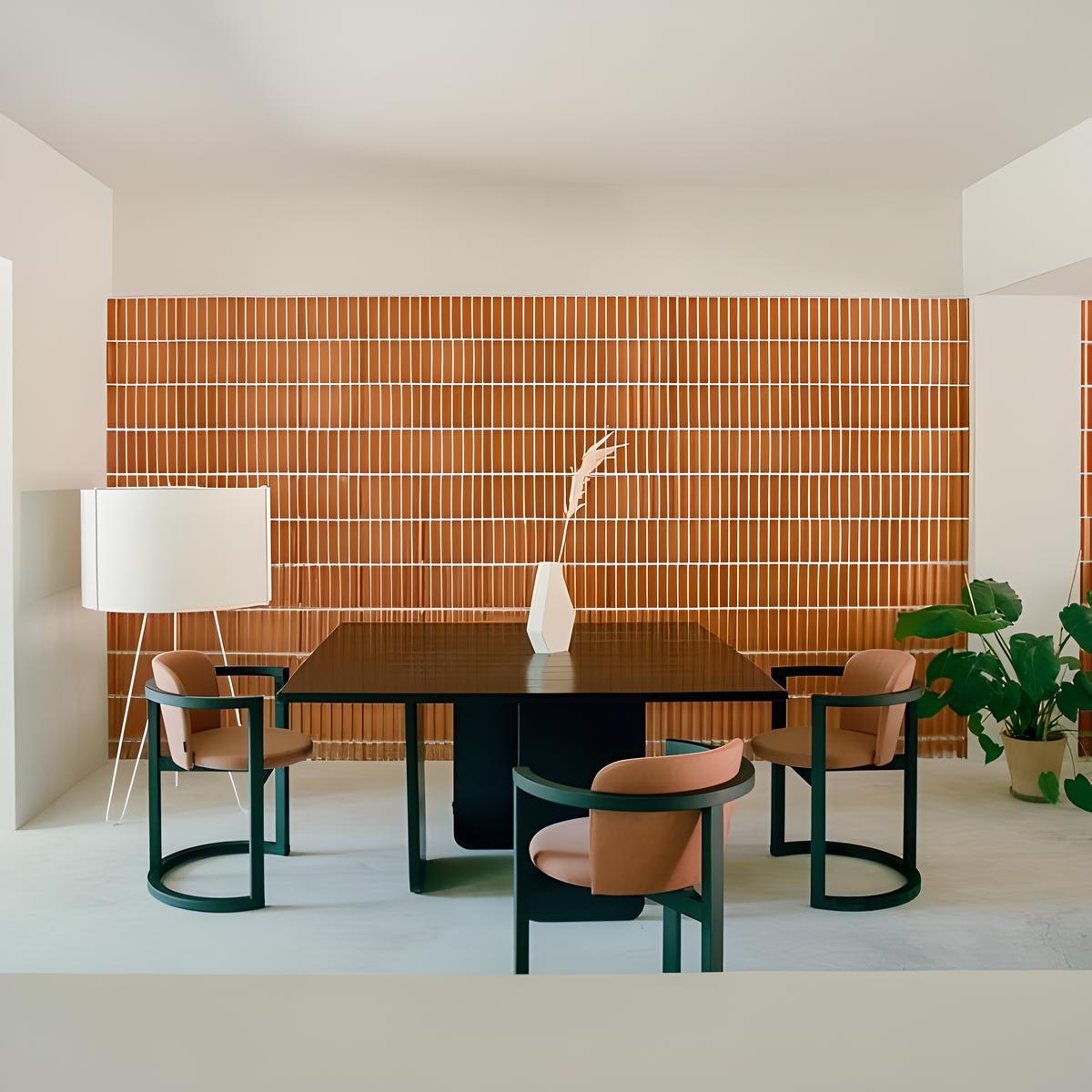 Modern Gently Rocking DIning Armchair Inspired By Japanese Tradition For Sale