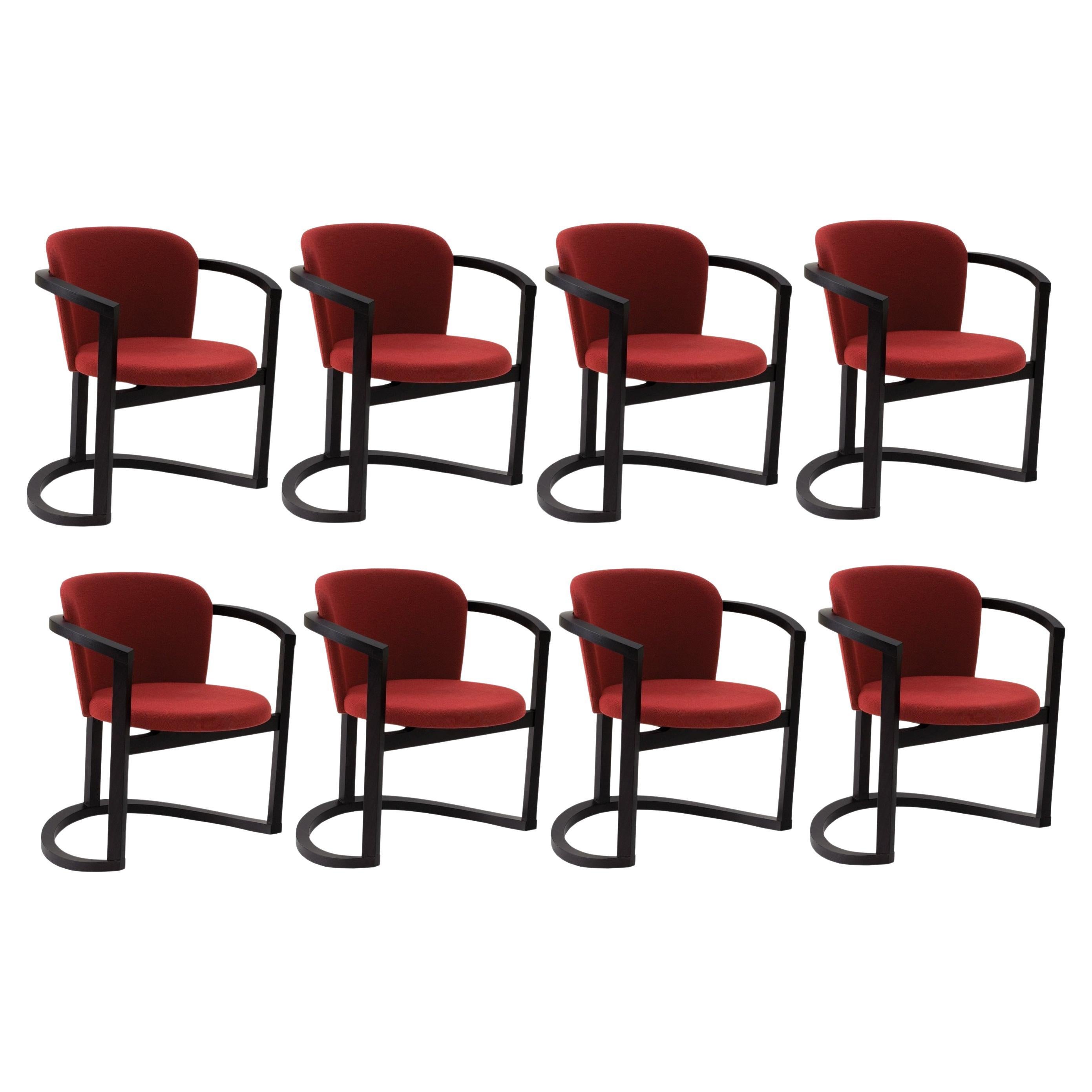 Gently Rocking DIning Armchair Inspired By Japanese Tradition For Sale