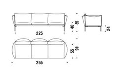 Gentry Extra Light Fabric Sofa, by Patricia Urquiola from Moroso