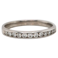 Gents 0.75ctw Diamond Channel Set Wedding Band Ring in 14K White Gold