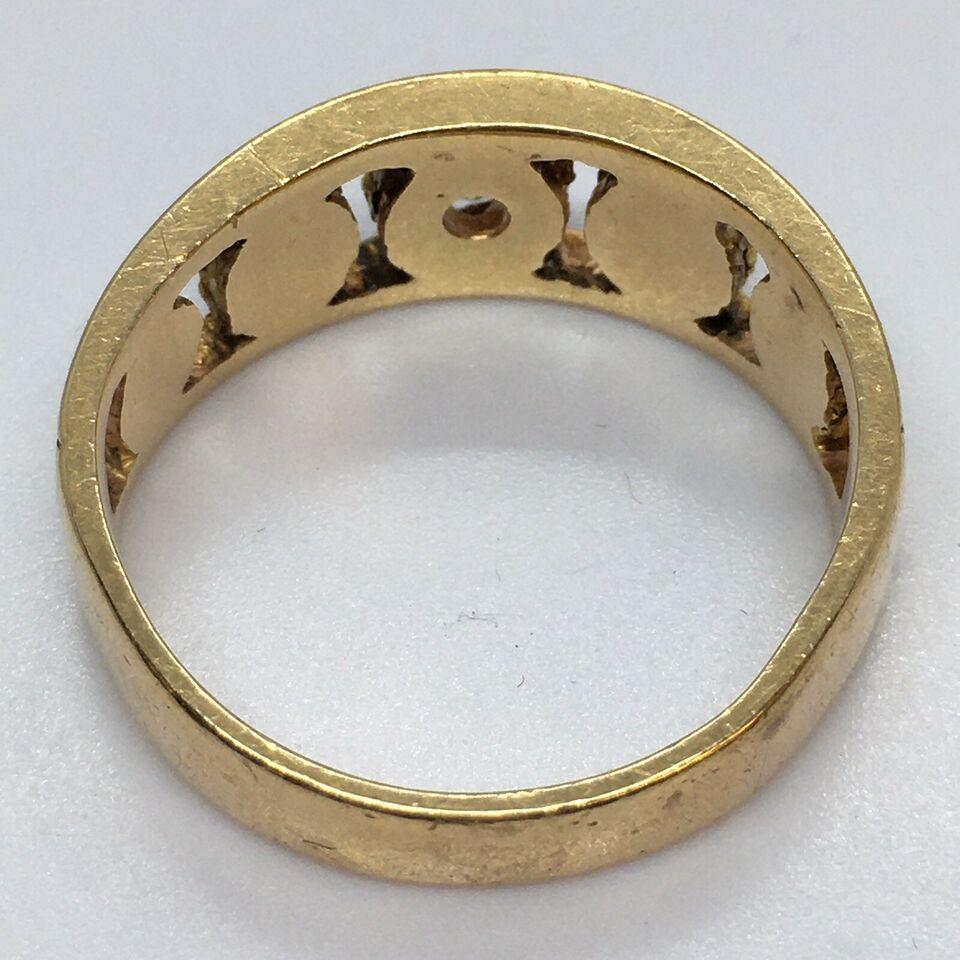 Gent's California Natural Gold Nugget 1/5 Karat Diamant Ring 6,8 Gramm Größe 10,5 im Zustand „Hervorragend“ im Angebot in Santa Monica, CA