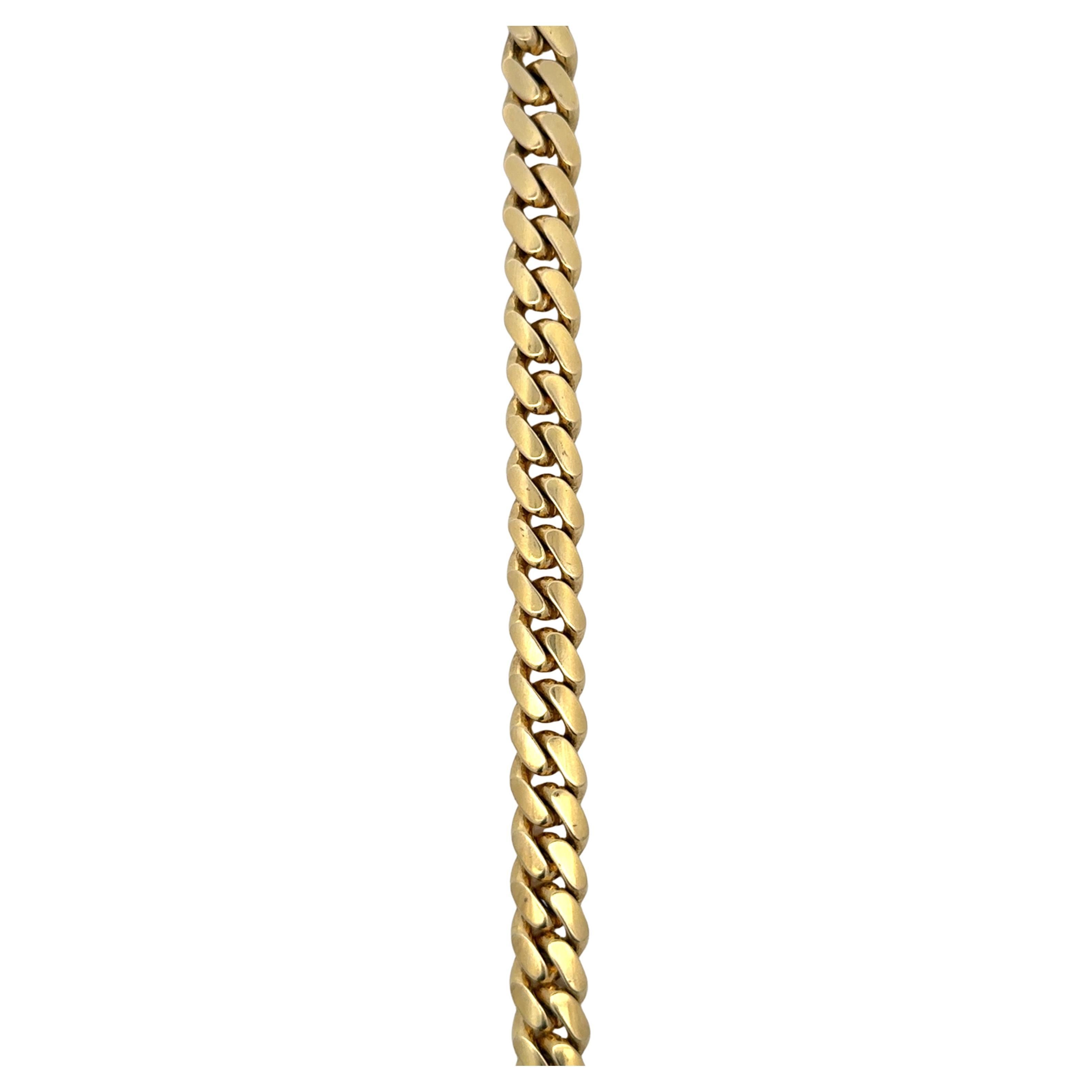 Gents Cuban Link Bracelet 61.3 Grammes 14 Karat Yellow Gold 8.13 Inches Neuf - En vente à New York, NY
