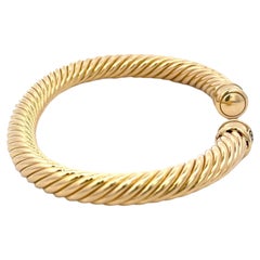 David Yurman, manchette câble en or jaune 18 carats 7 mm 23,1 grammes