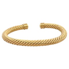 David Yurman, manchette câble en or jaune 18 carats 7 mm 23,1 grammes