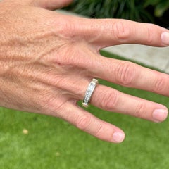 Gents Diamond Platinum 18 Karat Yellow Gold Wedding Anniversary Band Ring