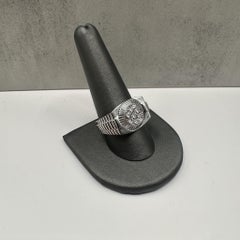 Gents Diamond Ring in Sterling Silver – 0.10ctw, Size 10.5, New