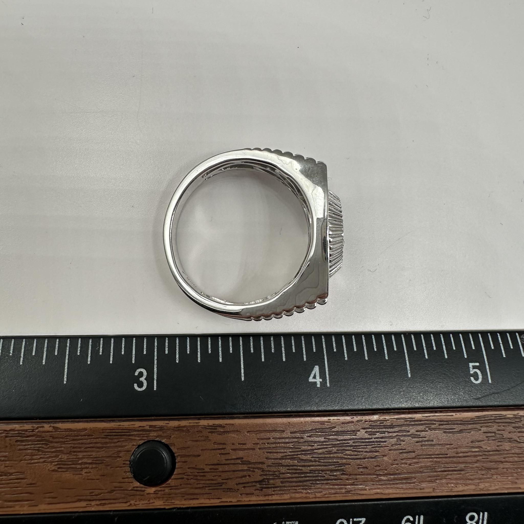 Bague pour homme en argent - 0.10ctw, Taille 10.5, Nouveau Unisexe en vente