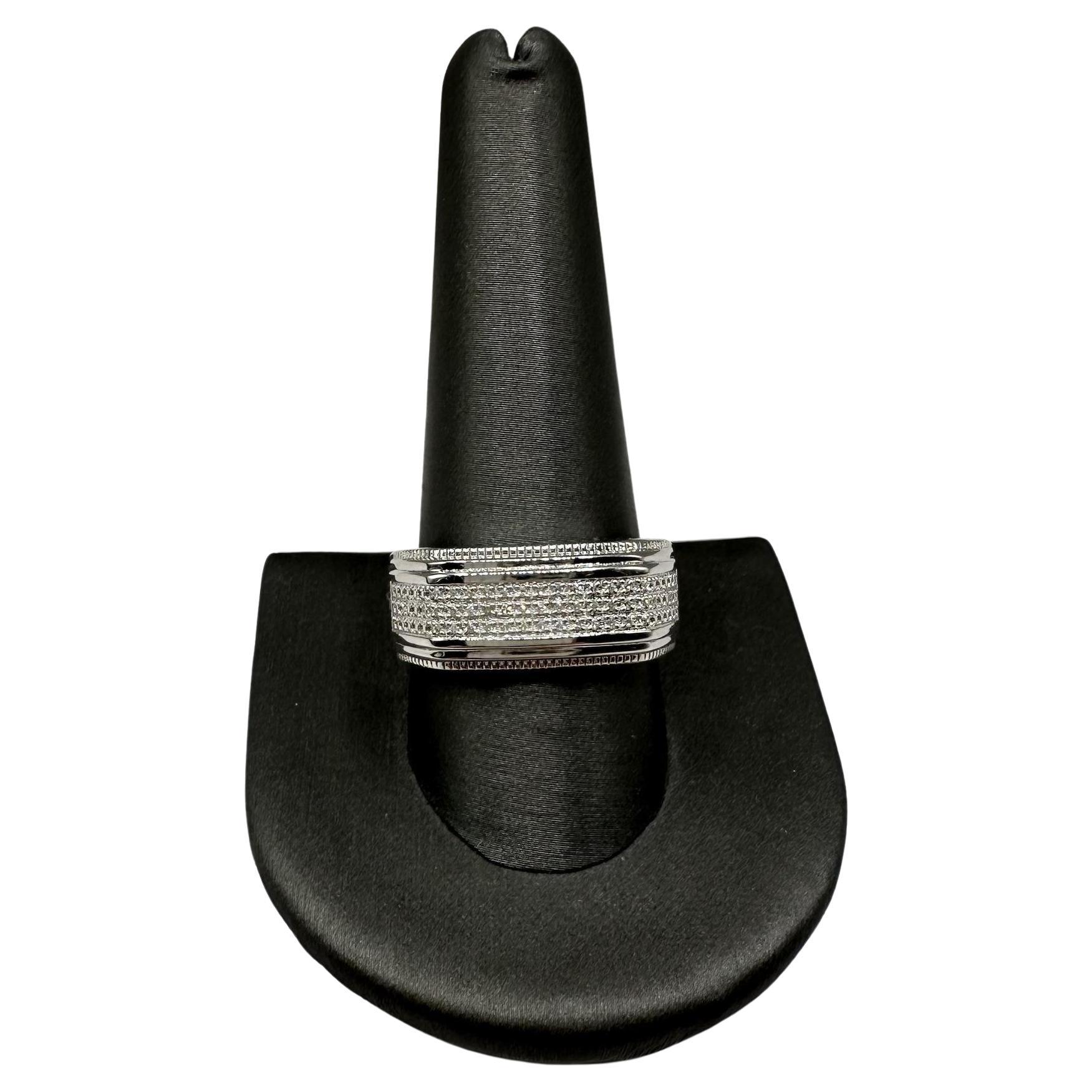 Bague pour homme en argent - 0.10ctw, Taille 10.5, Nouveau