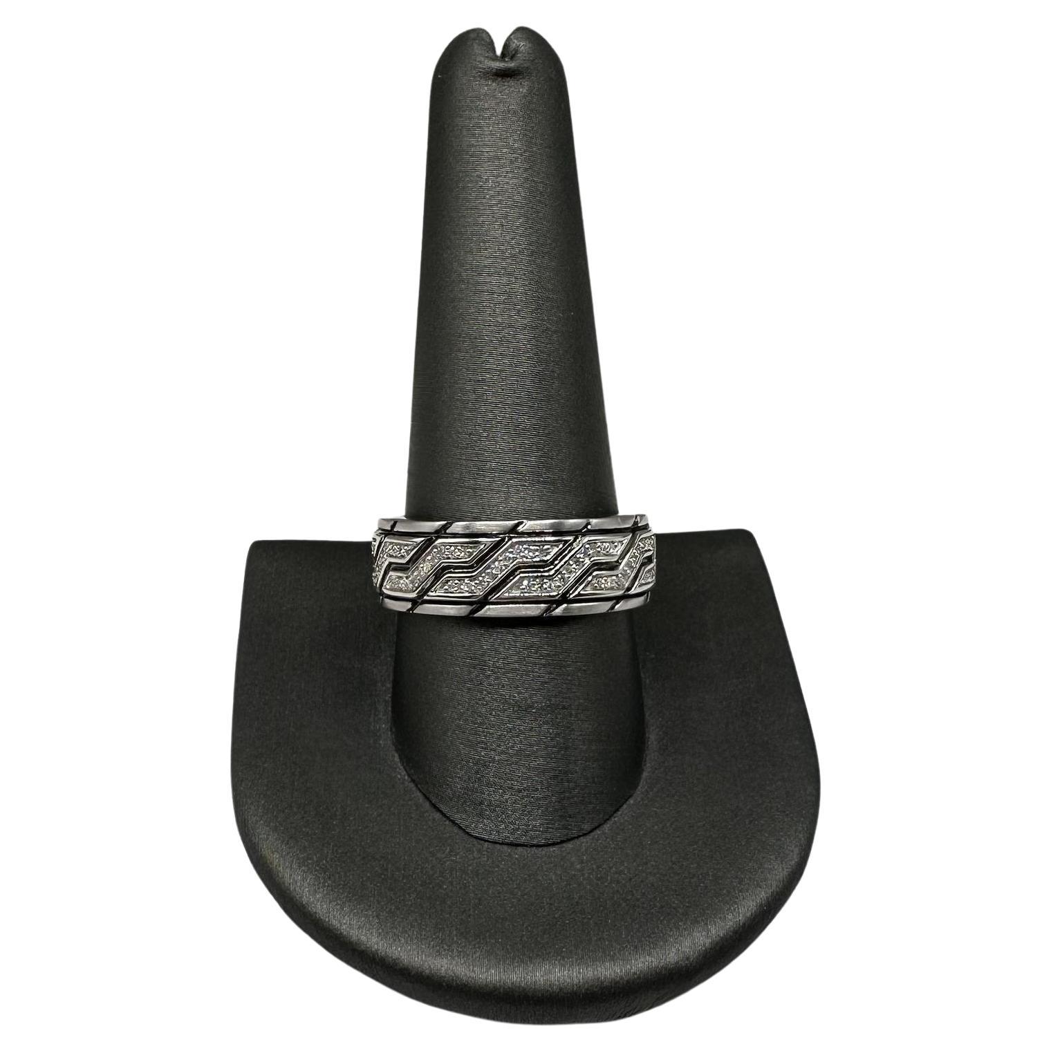 Bague en argent pour homme avec diamant - 0.20ctw, Taille 10, Nouveau